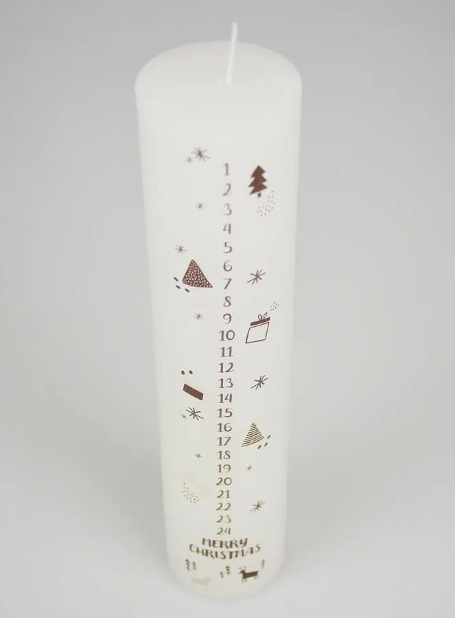 Scandinavian Style Advent Candle - 25cm (pic 2)