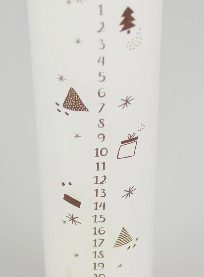 Scandinavian Style Advent Candle - 25cm (pic 4)