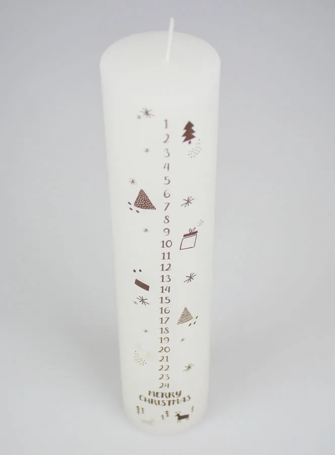 Tabletop Advent Candle Scandinavian Style - 25cm (pic 2)