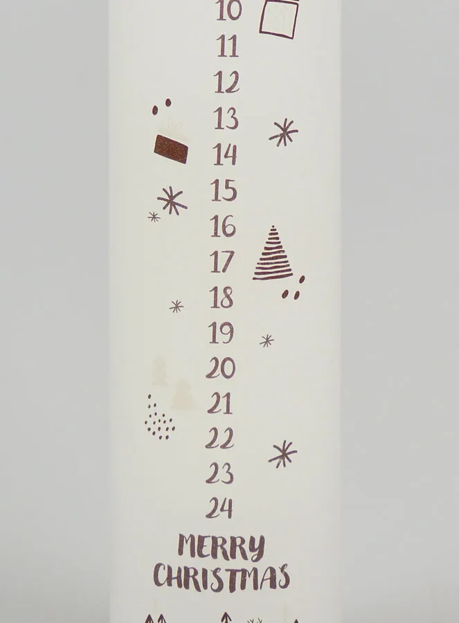 Tabletop Advent Candle Scandinavian Style - 25cm (pic 3)
