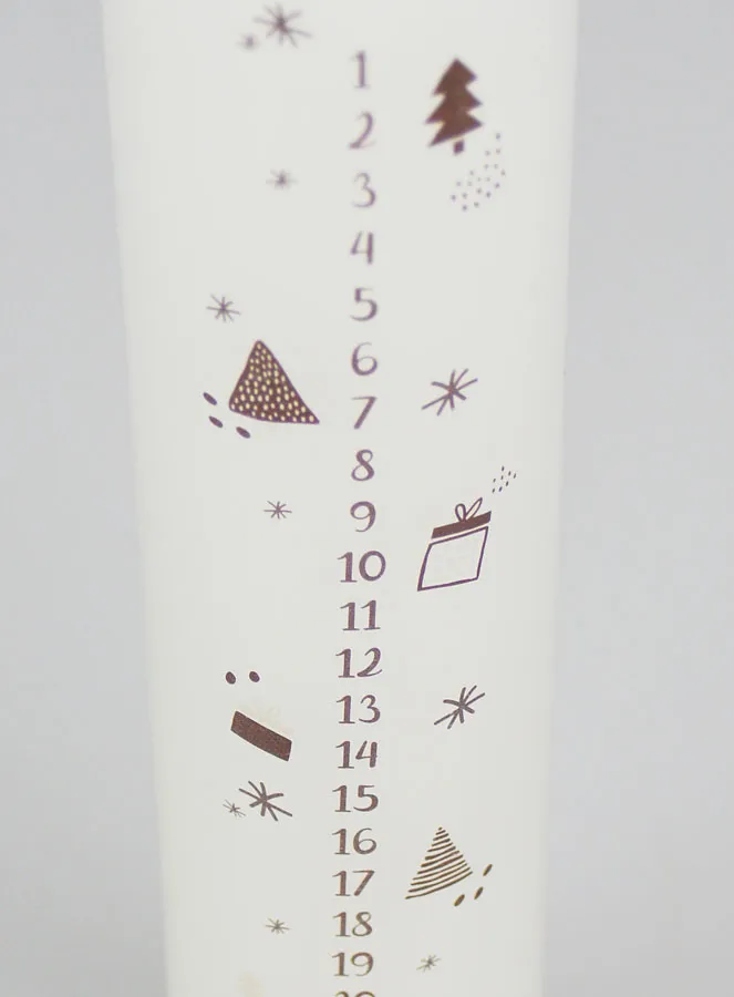 Tabletop Advent Candle Scandinavian Style - 25cm (pic 4)