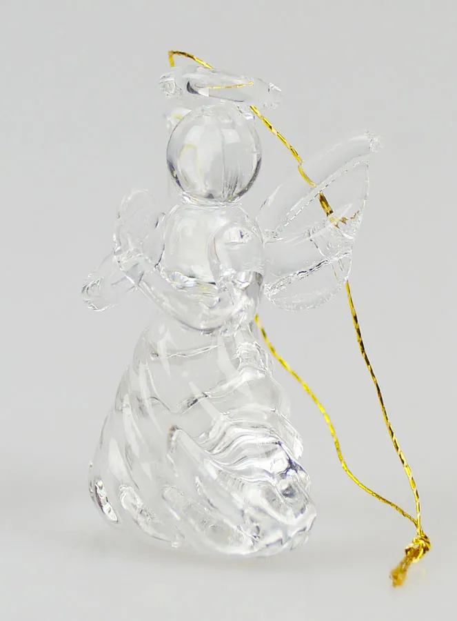 Glass Christmas Angel Ornament 4cm (pic 2)