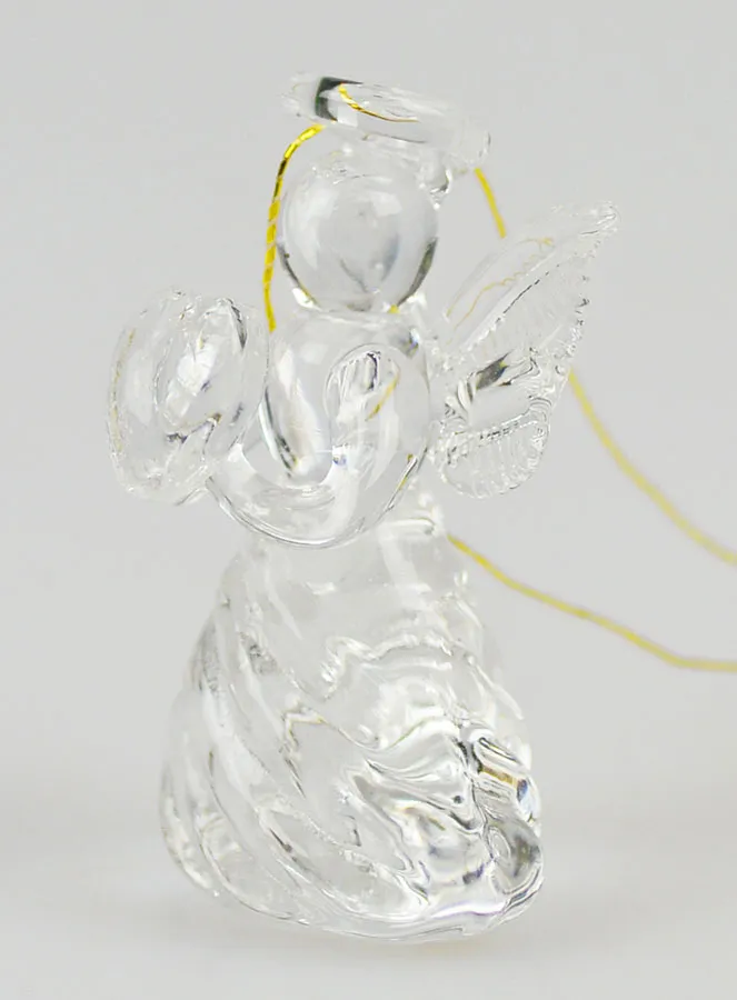 Glass Christmas Angel Ornament 4cm (pic 4)