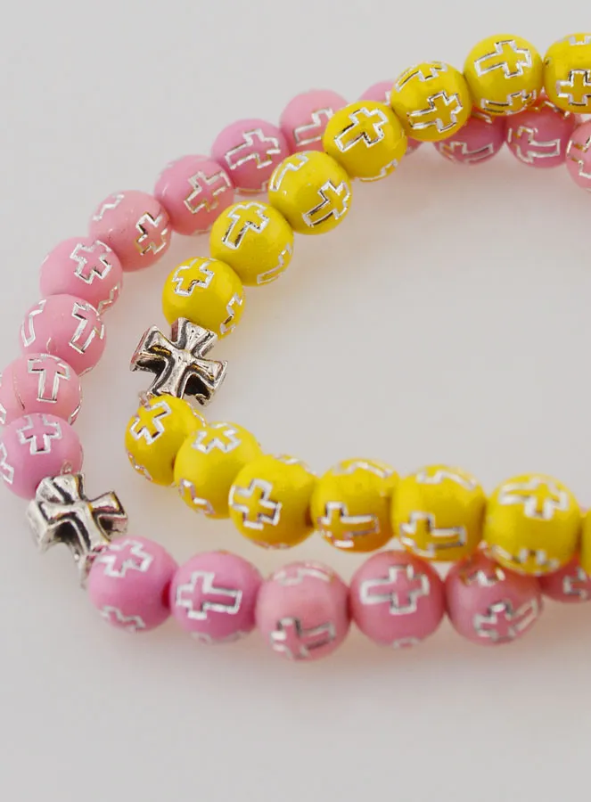 Set of 5 Religious Bracelets with Cross (pic 4)