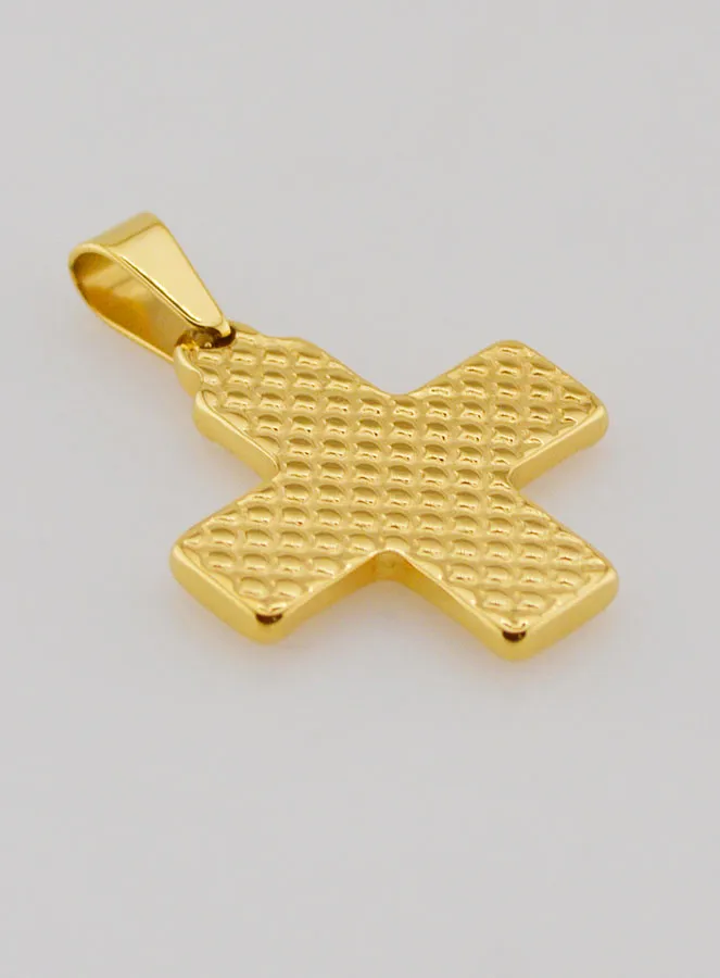 Golden Chi Rho Cross Pendant - Pax, Alpha and Omega (pic 4)