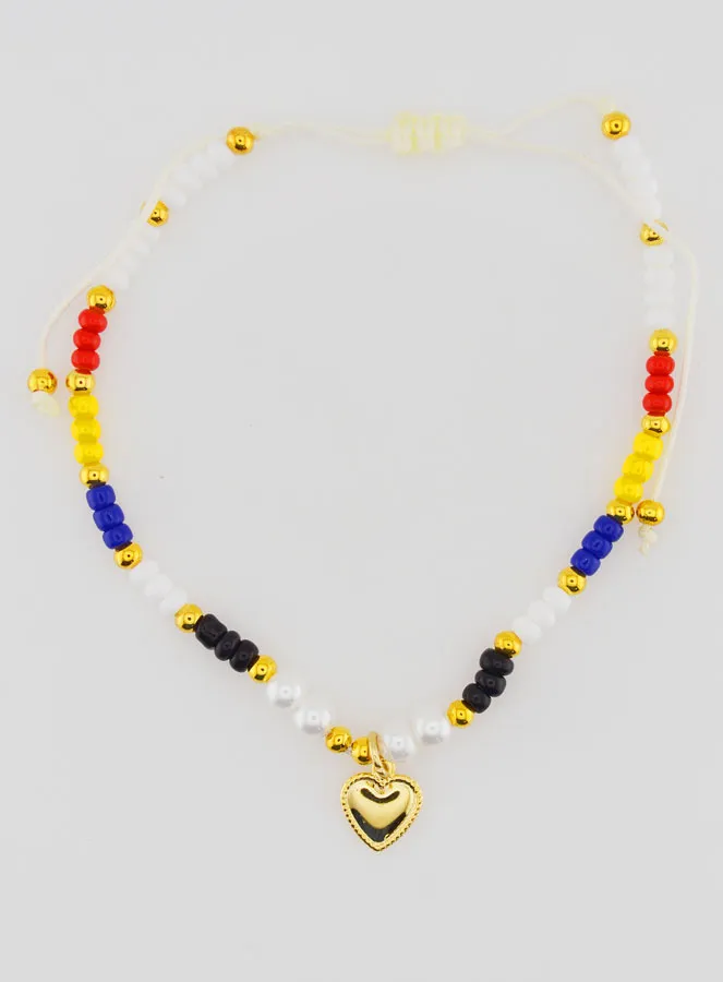 Multicoloured Braided Religious Bracelet - Ex Voto (pic 1)