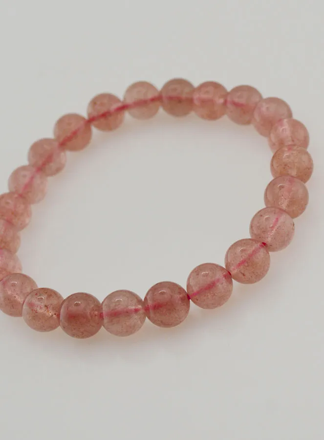 Strawberry Quartz Gemstone Bracelet - 8mm (pic 4)