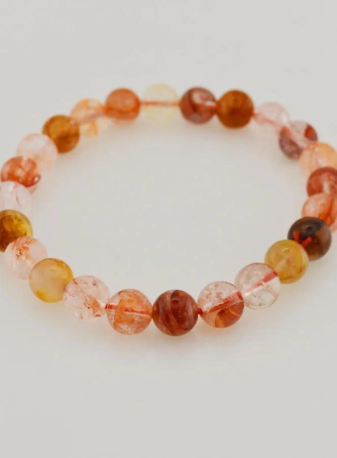 Bracelet with Multicoloured Haematoid Quartz Stone AA - 8 mm (pic 2)