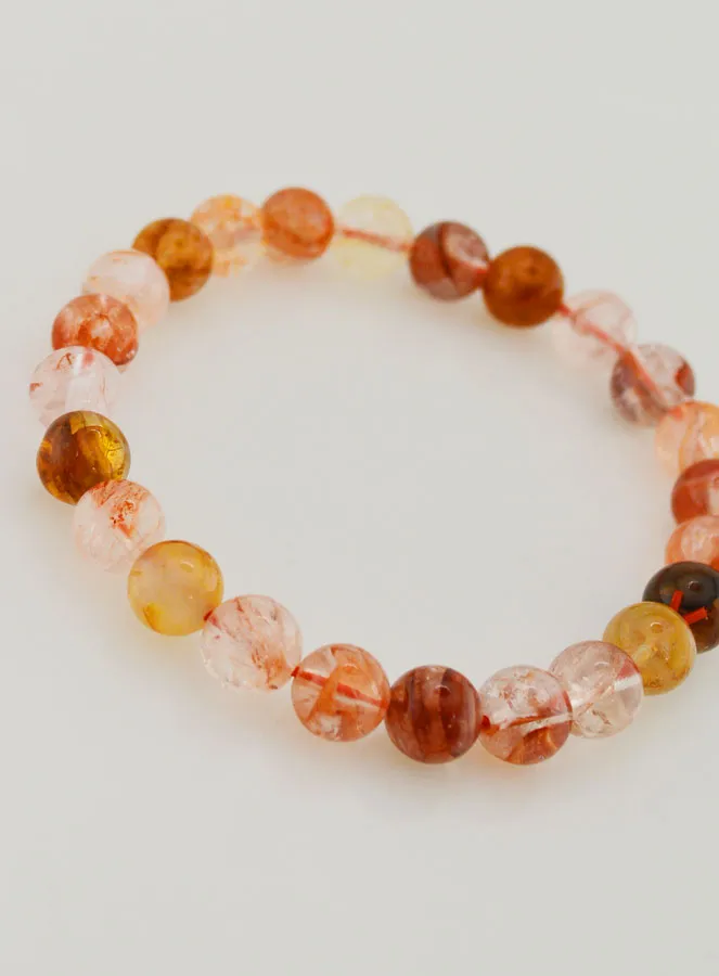 Bracelet with Multicoloured Haematoid Quartz Stone AA - 8 mm (pic 3)