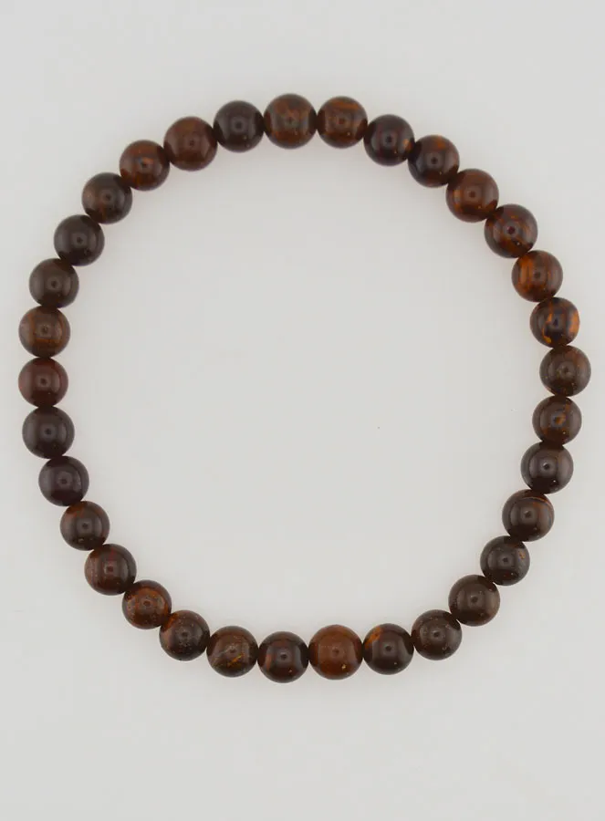 Boulder Opal Gemstone Bracelet - 6mm (pic 1)