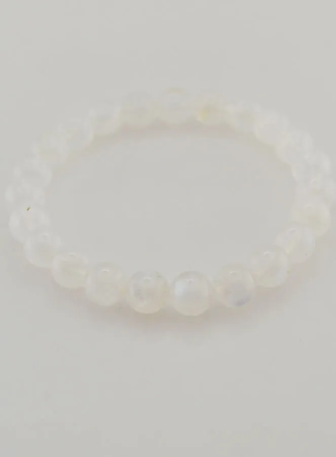 Peristerite White Moonstone Bracelet AAA (pic 2)