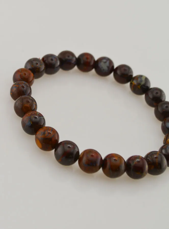 Boulder Opal Gemstone Bracelet 8mm - A+ (pic 3)