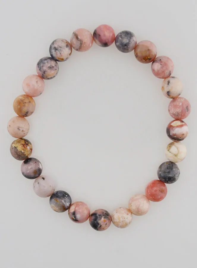 Gemstone Bracelet in Pink Opal 8mm (pic 1)
