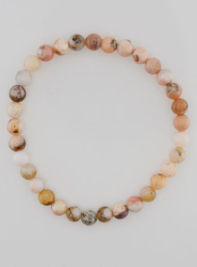 Gemstone Bracelet Pink Opal 6mm (pic 1)