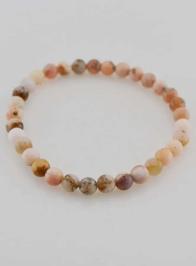 Gemstone Bracelet Pink Opal 6mm (pic 2)