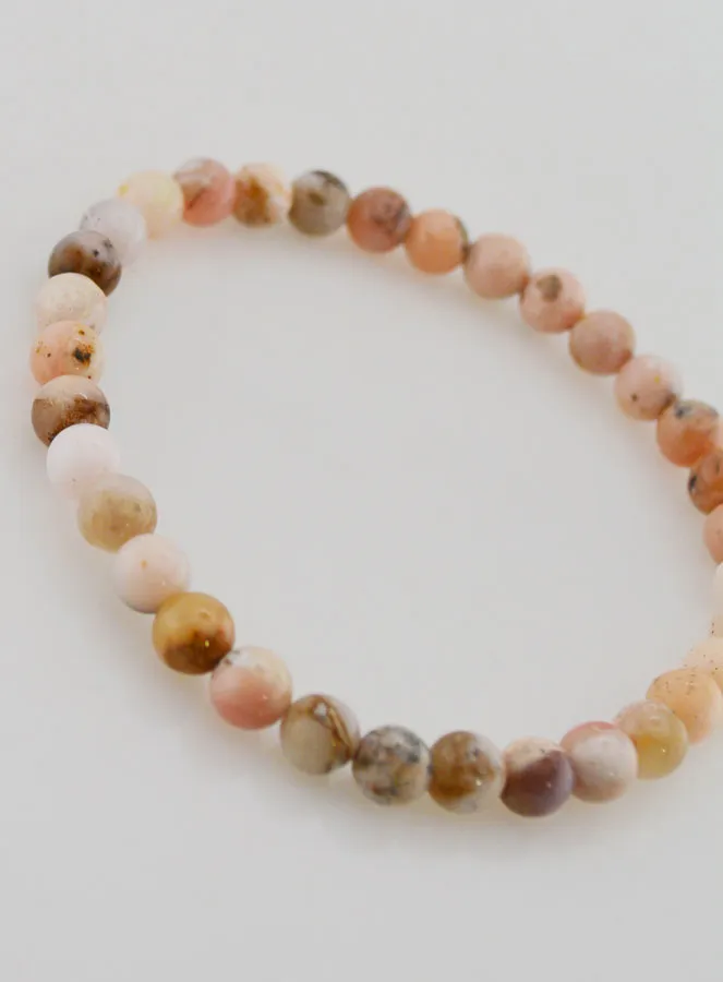 Gemstone Bracelet Pink Opal 6mm (pic 3)