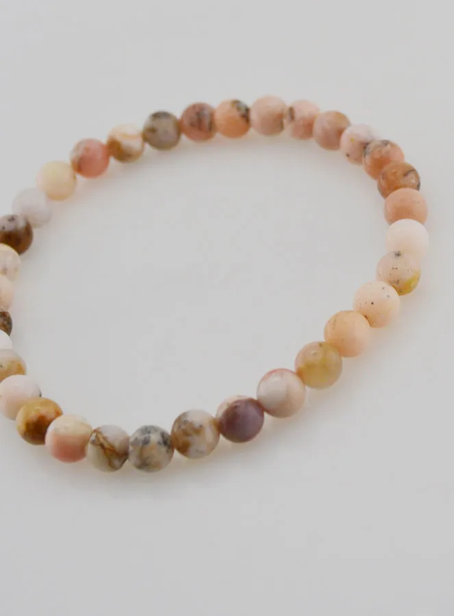 Gemstone Bracelet Pink Opal 6mm (pic 4)