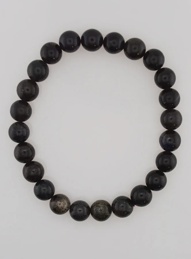 Black Opal Gemstone Bracelet 8mm (pic 1)