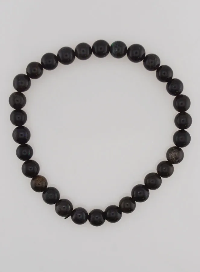 Black Opal Gemstone Bracelet 6mm (pic 1)