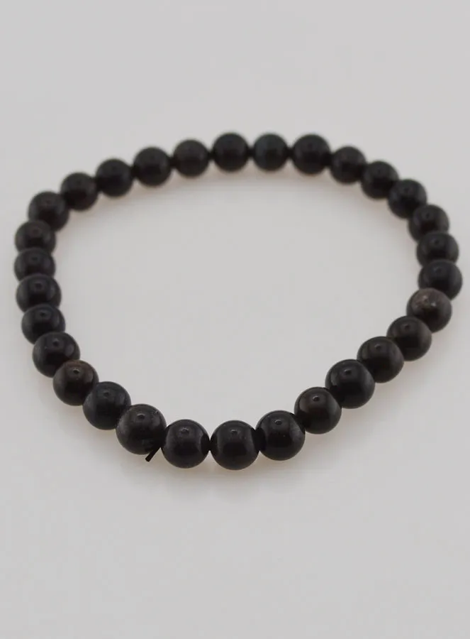 Black Opal Gemstone Bracelet 6mm (pic 2)