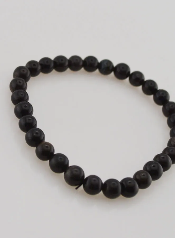 Black Opal Gemstone Bracelet 6mm (pic 3)