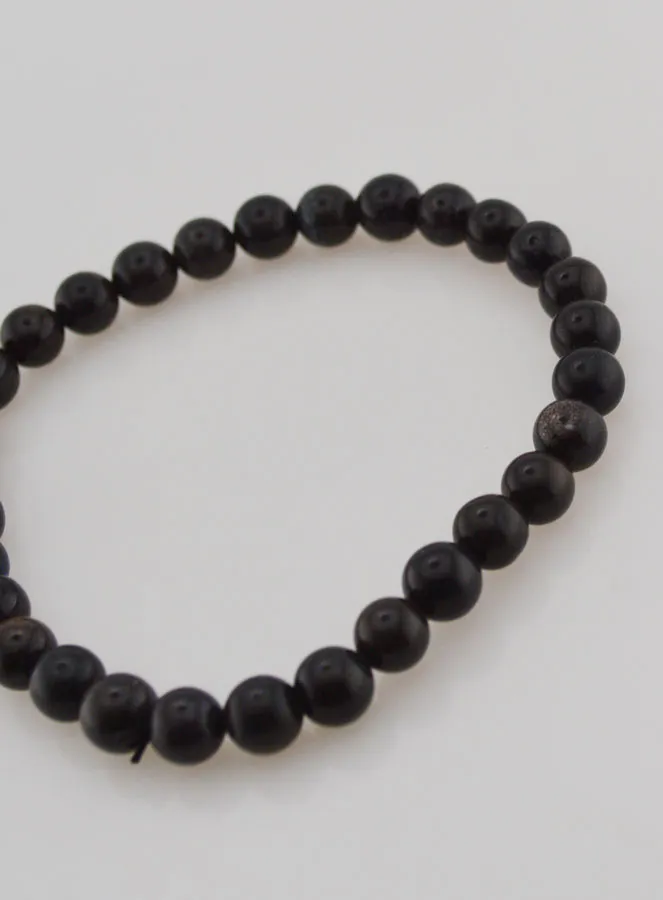 Black Opal Gemstone Bracelet 6mm (pic 4)