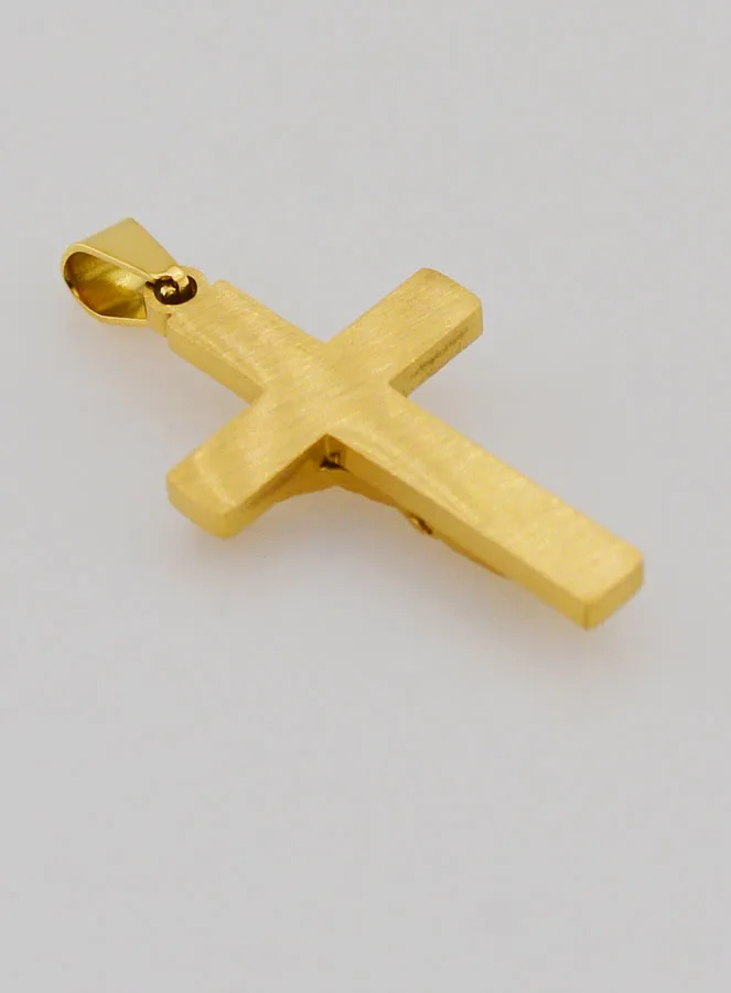 Cross Pendant in Golden Brass 28mm (pic 4)