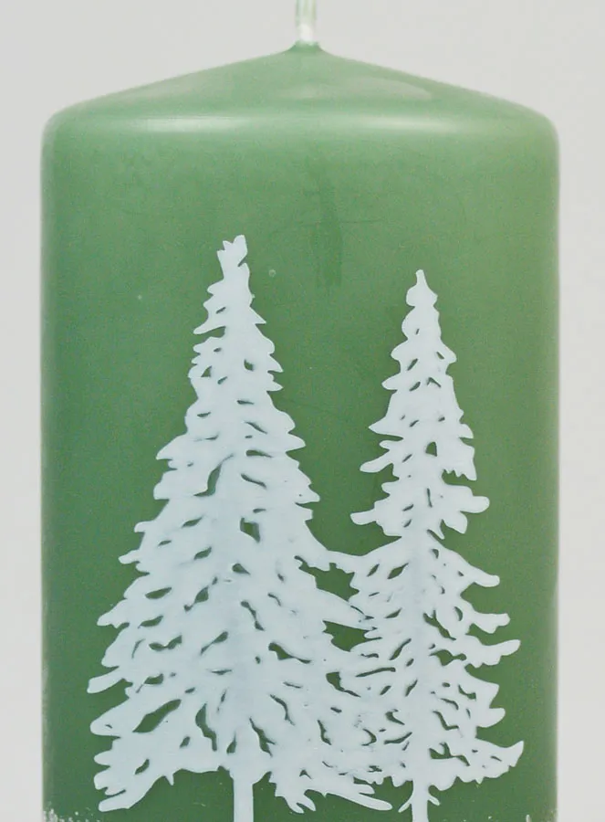 Tabletop Candle Winter Ambience - Green (pic 3)