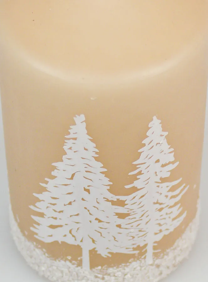 Christmas Candle Christmas Trees and Snow - Cappuccino (pic 4)