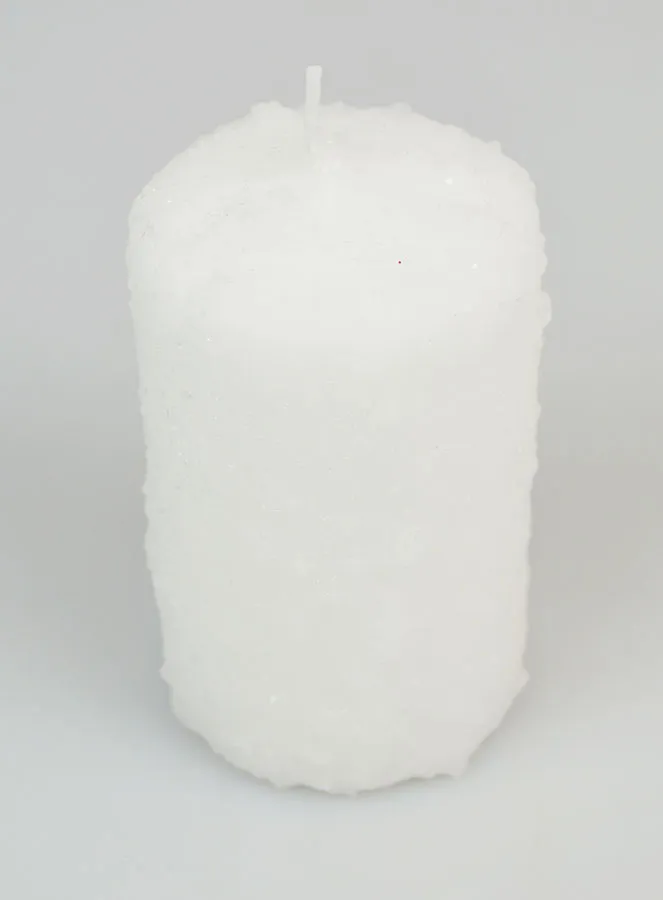 Christmas Candle with Snow Crystal Decoration (pic 2)