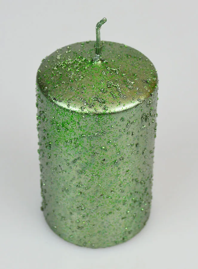 Glitter Christmas candle - Fir Green (pic 2)
