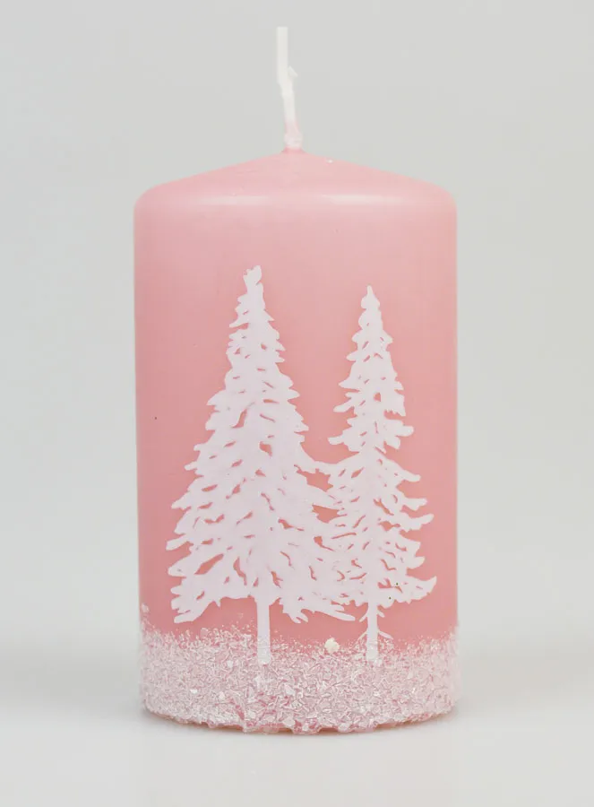 Tabletop Candle Winter Ambience - Pink Powdered (pic 1)