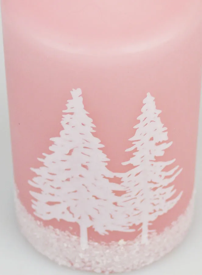 Christmas Candle Christmas Trees and Snow - Pink Powdered (pic 4)
