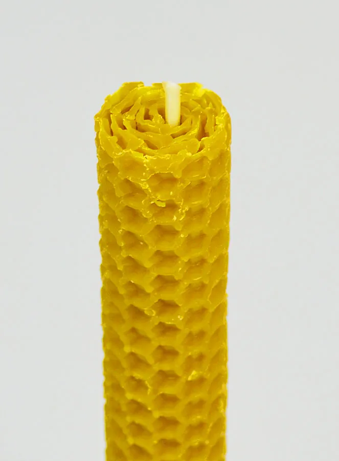 Beeswax Candle 100% Natural - 15cm (pic 4)