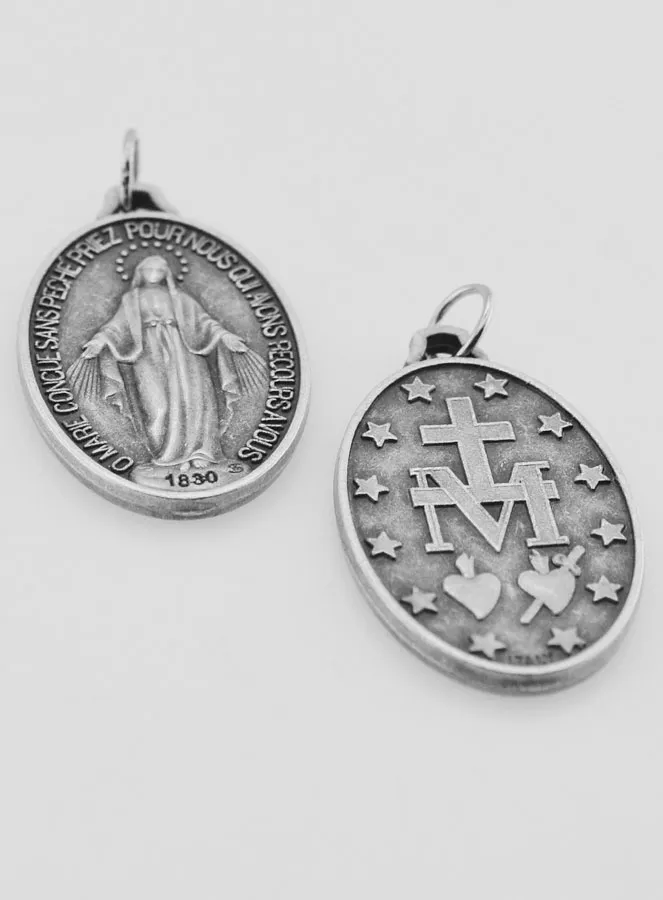 Miraculous Medal 30mm - Prayer in French (pic 2)