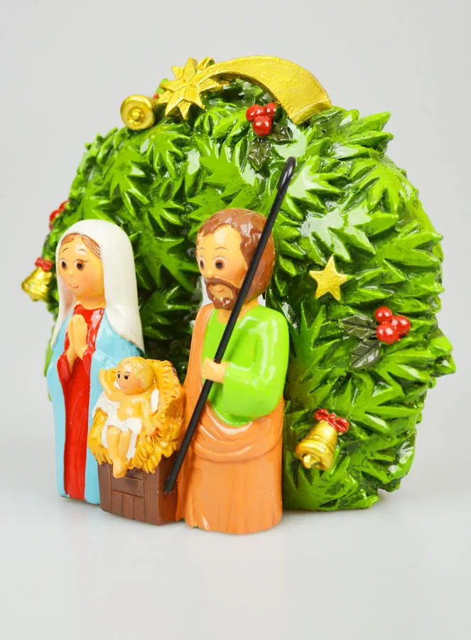 Christmas Wreath Nativity Scene - 15cm (pic 2)
