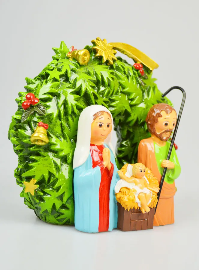 Christmas Wreath Nativity Scene - 15cm (pic 3)