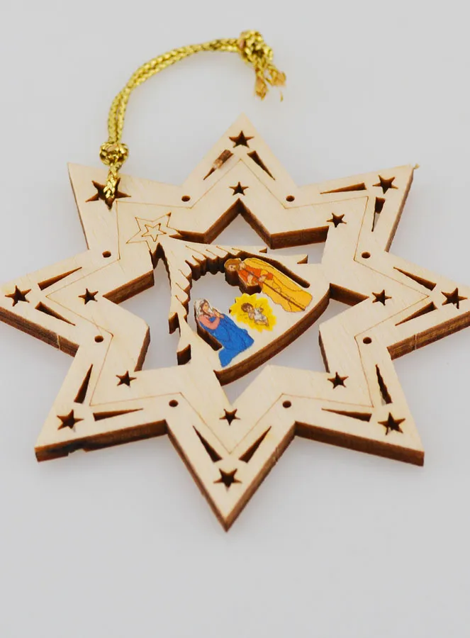 Hanging Christmas Decoration Nativity Scene - Star (pic 2)