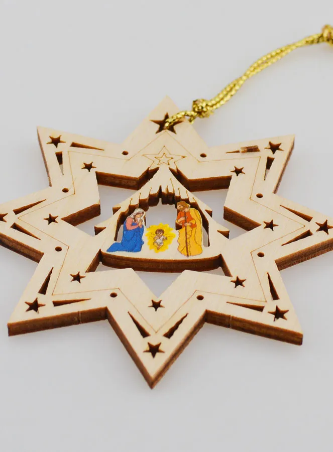 Hanging Christmas Decoration Nativity Scene - Star (pic 3)