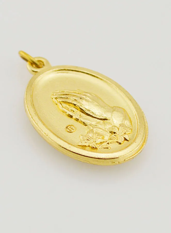 Coloured Miraculous Virgin Mary Medal 22mm (pic 4)