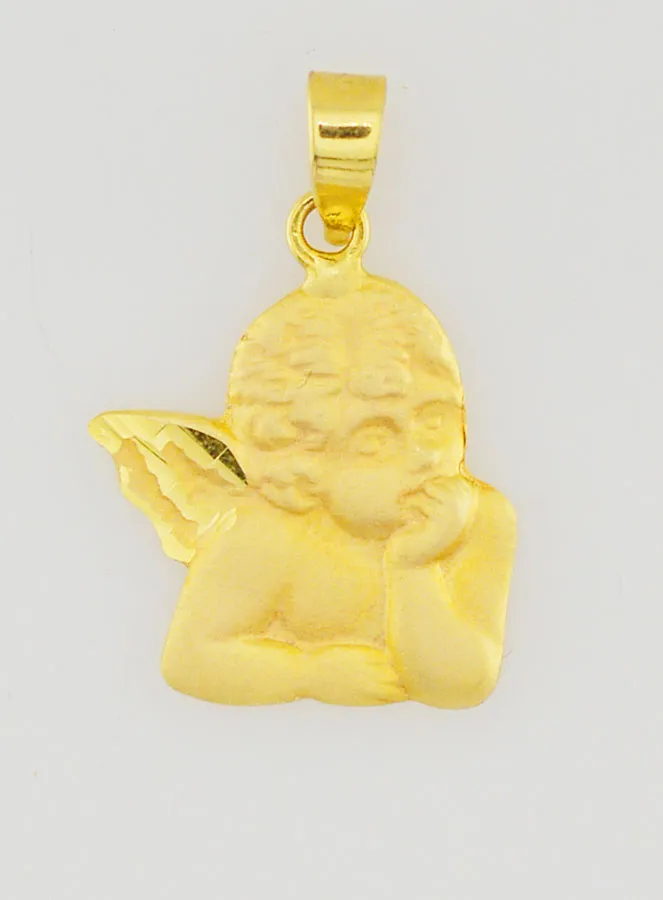 Guardian Angel Medal in 375 Gold - 14mm (pic 1)