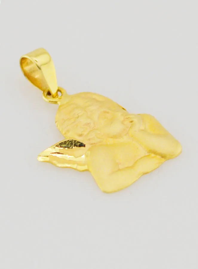 Guardian Angel Medal in 375 Gold - 14mm (pic 3)