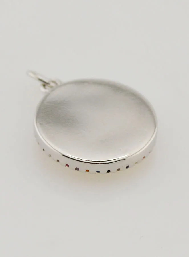 Miraculous Virgin Mary Medal in Mother-of-Pearl - 15mm (pic 4)