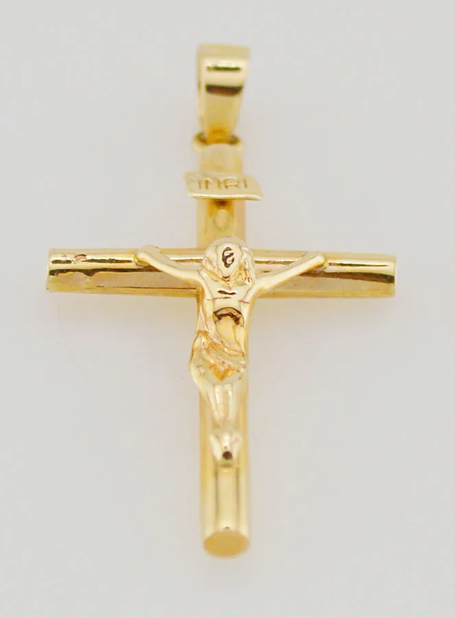 Christ Cross Pendant 9ct Gold - 25mm (pic 2)
