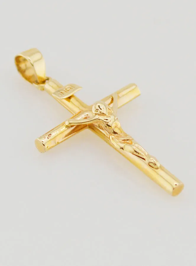 Christ Cross Pendant 9ct Gold - 25mm (pic 3)