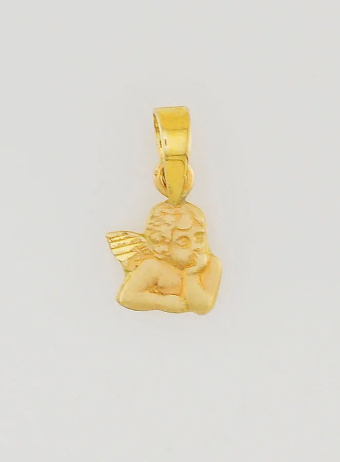 Guardian Angel Medal in 375 Gold - 6mm (pic 1)