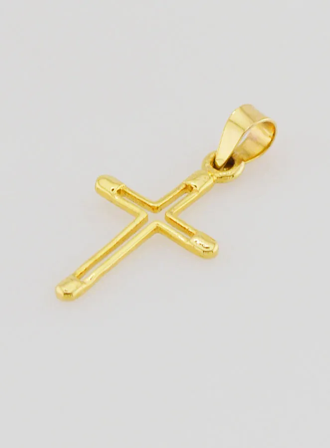 Contour Cross Pendant 15mm - 9ct Gold (pic 3)