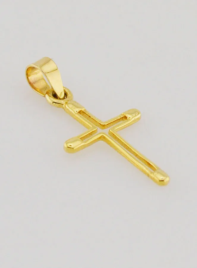 Contour Cross Pendant 15mm - 9ct Gold (pic 4)