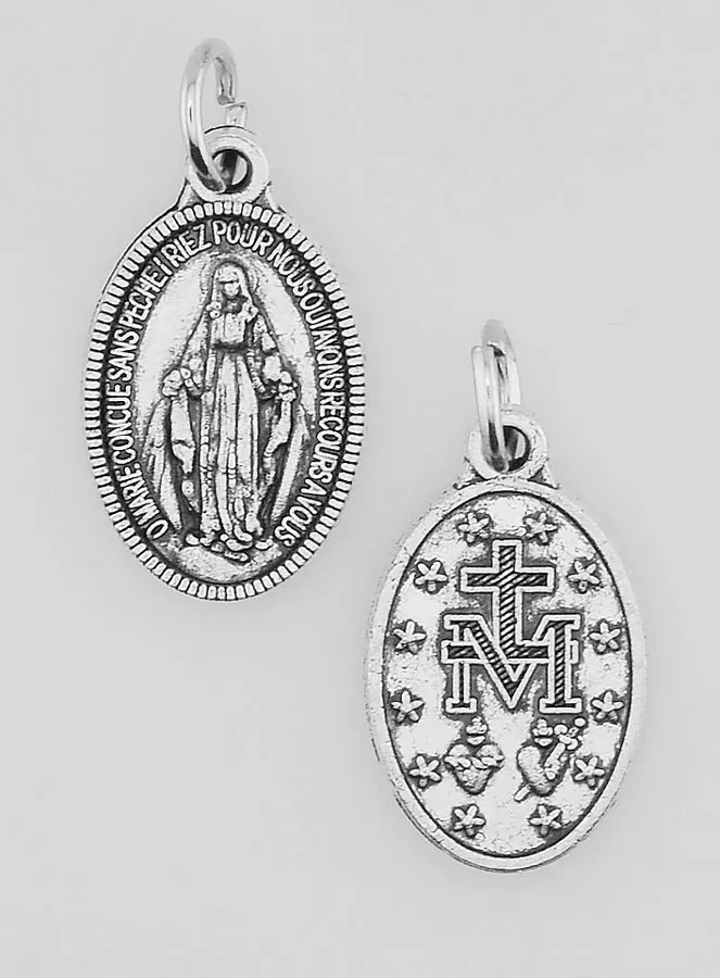 Miraculous Medal with Ridged Edge - 17mm (pic 1)