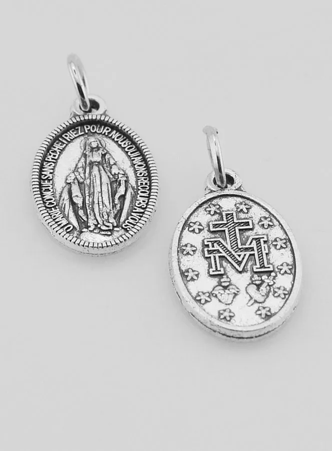 Miraculous Medal with Ridged Edge - 17mm (pic 2)
